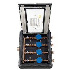 低層集合住宅用 複式メータボックス 樹脂製 クワトロ-Ⅱ