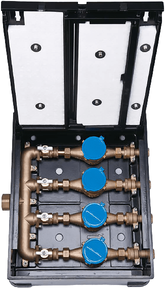 低層集合住宅用 複式メータボックス クワトロ